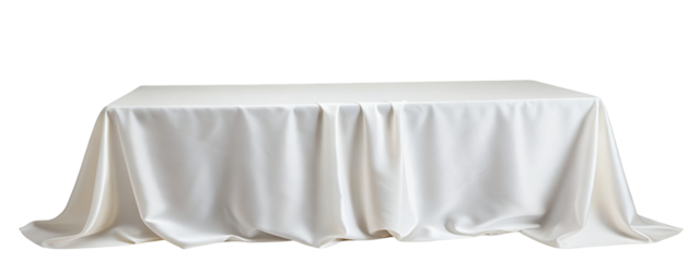 White tablecloth mockup template for product display and presentation background use