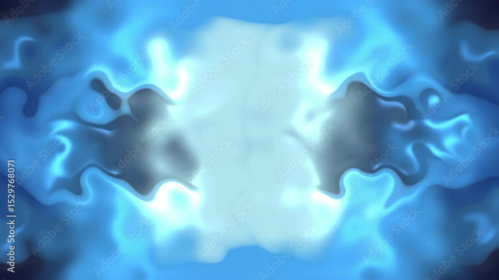 Poster abstract blue and white liquid motion background. fluid forms ripple and flow, creating a hypnotic v