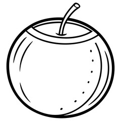 Coconut line art vector