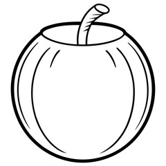 Coconut line art vector