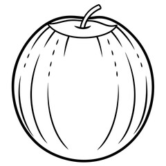 Coconut line art vector