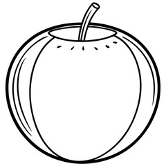 Coconut line art vector