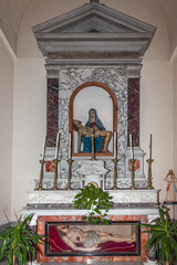 Chapel of the Pietà in the Church of Santa Rosalia in Cagliari. Sardinia, Italy