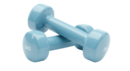 Isolated Blue Dumbbells