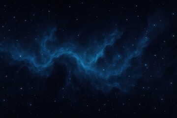 Fototapeta premium Expansive Deep Blue Nebula Cloud in a Starry Sky with Swirling Cosmic Dust and Distant Galaxies Perfect Sci Fi Technology Background for Space Exploration Themes