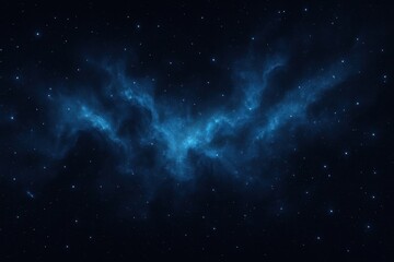 Expansive Deep Blue Nebula Cloud in a Starry Sky with Swirling Cosmic Dust and Distant Galaxies Perfect Sci Fi Technology Background for Space Exploration Themes