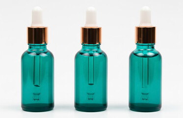 Dropper Bottle Brown Amber Mock up 3D render. Blank to add text. Branding designs for cosmetic or medicine companies.