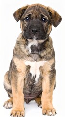 Obraz premium Cute puppy over white background