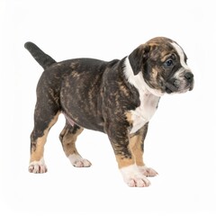 Obraz premium Cute puppy over white background
