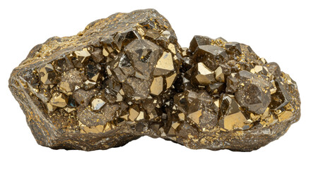 Isolated Pyrite Mineral Cluster
