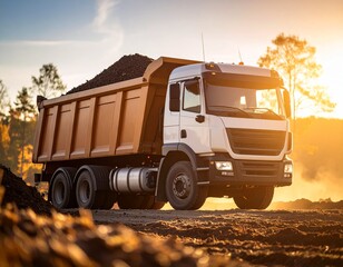 dump lorry unloading AI generated