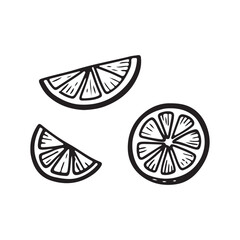 slice of lemon silhouette