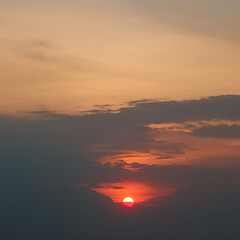 silhouette of sun in an afternoon