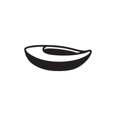 plate on a white background silhouette