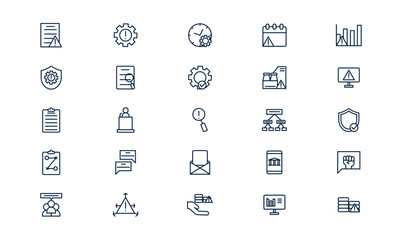 Management crisis icon representing leadership challenges and emergency problem solving in outline style