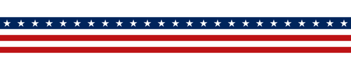 United States flag. Stars and stripes ribbon