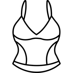 Tankini line art vector