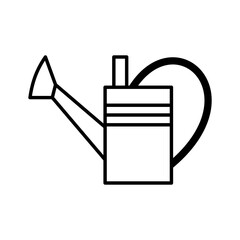 Watering can outline icon isolated on white.