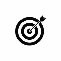 Target with Arrow Icon for Business Goal and Success Concept Vector
