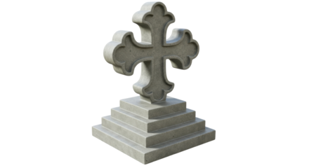Isolated Stone Cross Monument