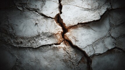 Cracked Grey Stone Surface Texture Background