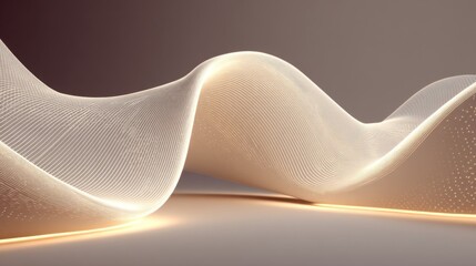 Abstract Glowing Wave Pattern Digital Design