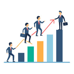 Business growth teamwork success professional team collaboration