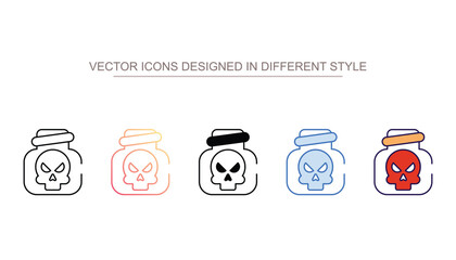 Poison Bait icon design with white background stock illustration