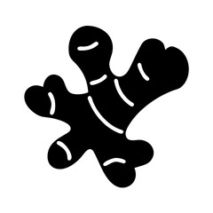 Ginger lil black silhouette design on white background