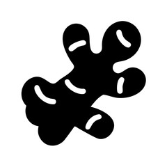 Ginger lil: clean black silhouette design on white background