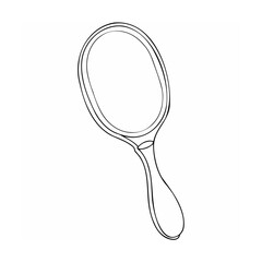 A simple handheld mirror illustration perfect for beauty and cosmetics applications
