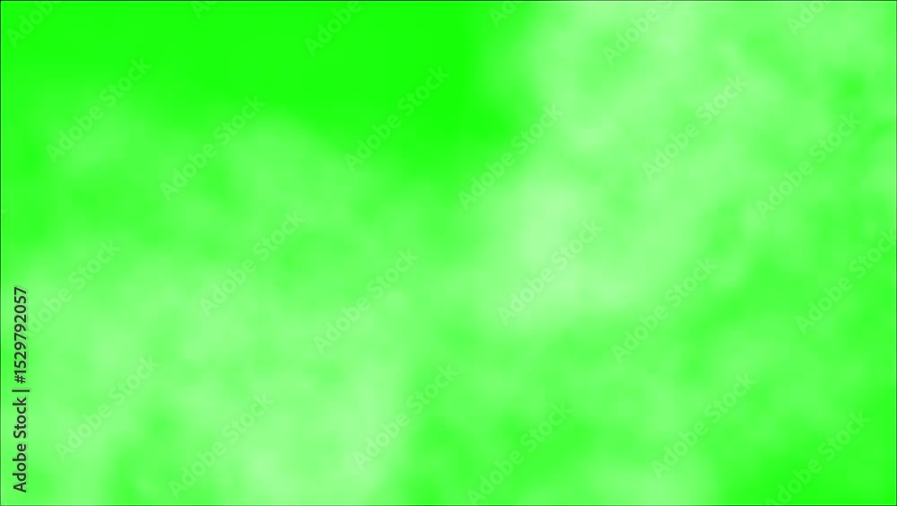 Poster Abstract Green Background with Soft White Clouds ideal for motion graphics and visual effects projects