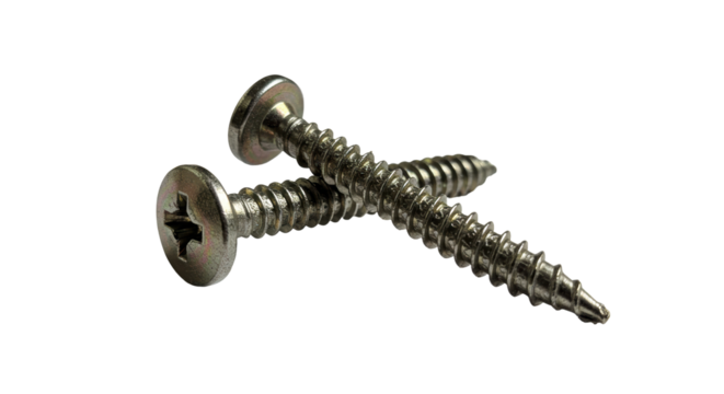 Isolated Two Metal Screws
