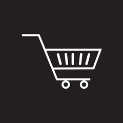 Shopping cart doodle hand drawn icon. isolated Empty sketch cart line style. Concept market shop or store, making purchases