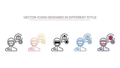 Protective Gear icon design with white background stock illustration