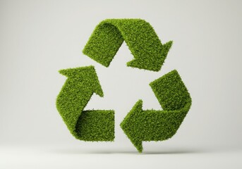 Grass recycling symbol eco friendly sustainability concept