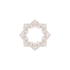 Elegant Islamic Ornamental Mandala Frame