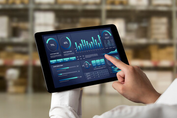 Business data dashboard provide business intelligence analytic for marketing strategy planning...