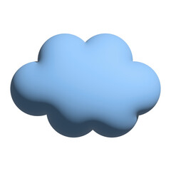 Soft blue cloud shaped object suitable for decor or crafts in a bright setting