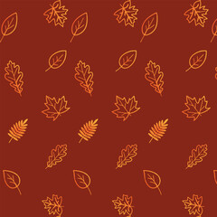 Autumn Leaves Outline Pattern