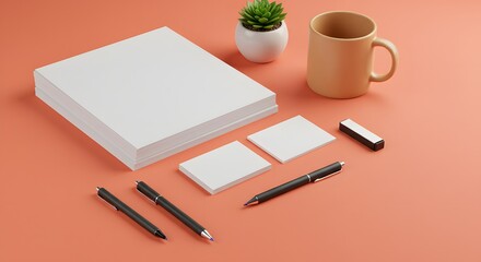 Clean and Modern Stationery Mockup Branding and Design Elements