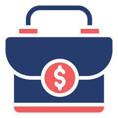 Briefcase solid color icon