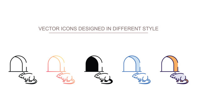 Rodent Hole icon design with white background stock illustration
