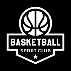 Basketball logo. Sport games. Sporting ball emblem. T shirt print.