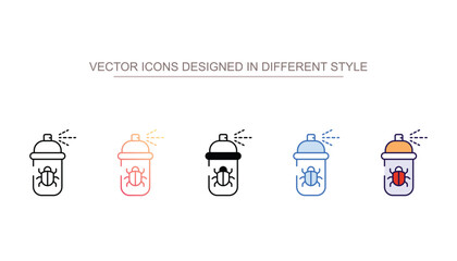 Chemical Spray Bottle icon design with white background stock illustration