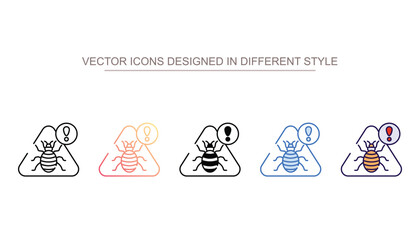 Hazard Warning icon design with white background stock illustration