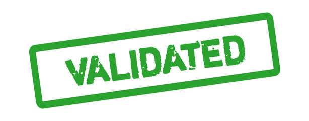 Green "VALIDATED" Rubber Stamp PNG Transparent Background
