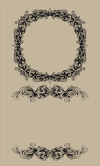 set of decorative elements