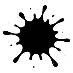 Black ink spalsh