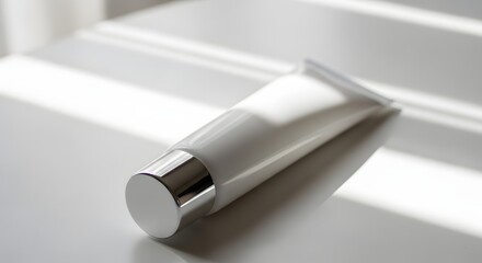 Elegant White Cosmetic Tube Mockup